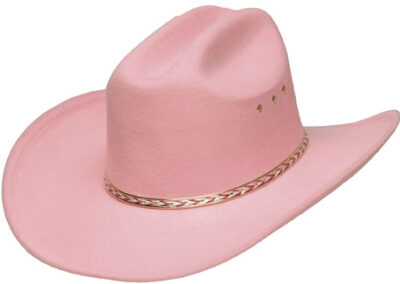 Pink Faux Felt Cowboy Hat *Elastic